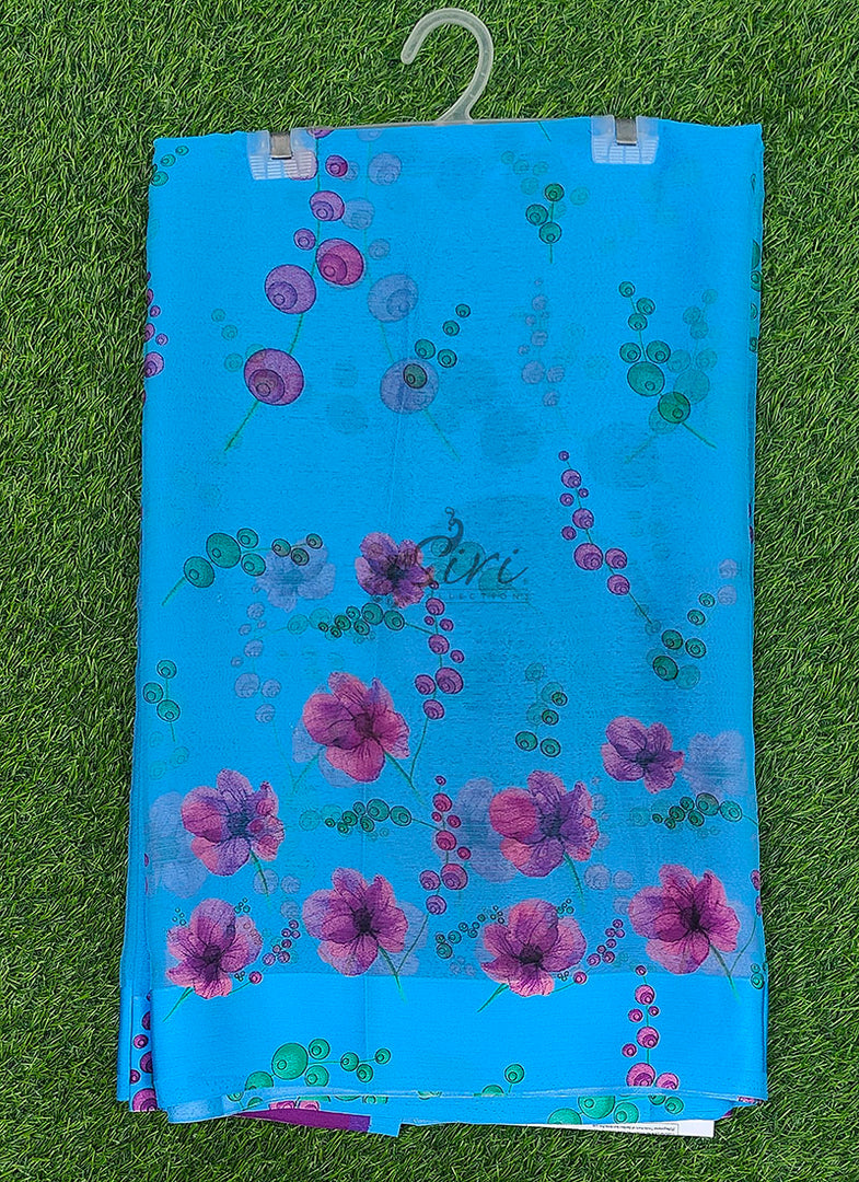 Beautiful Garden Fiona Border Nara Chiffon Saree