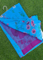 Load image into Gallery viewer, Beautiful Garden Fiona Border Nara Chiffon Saree
