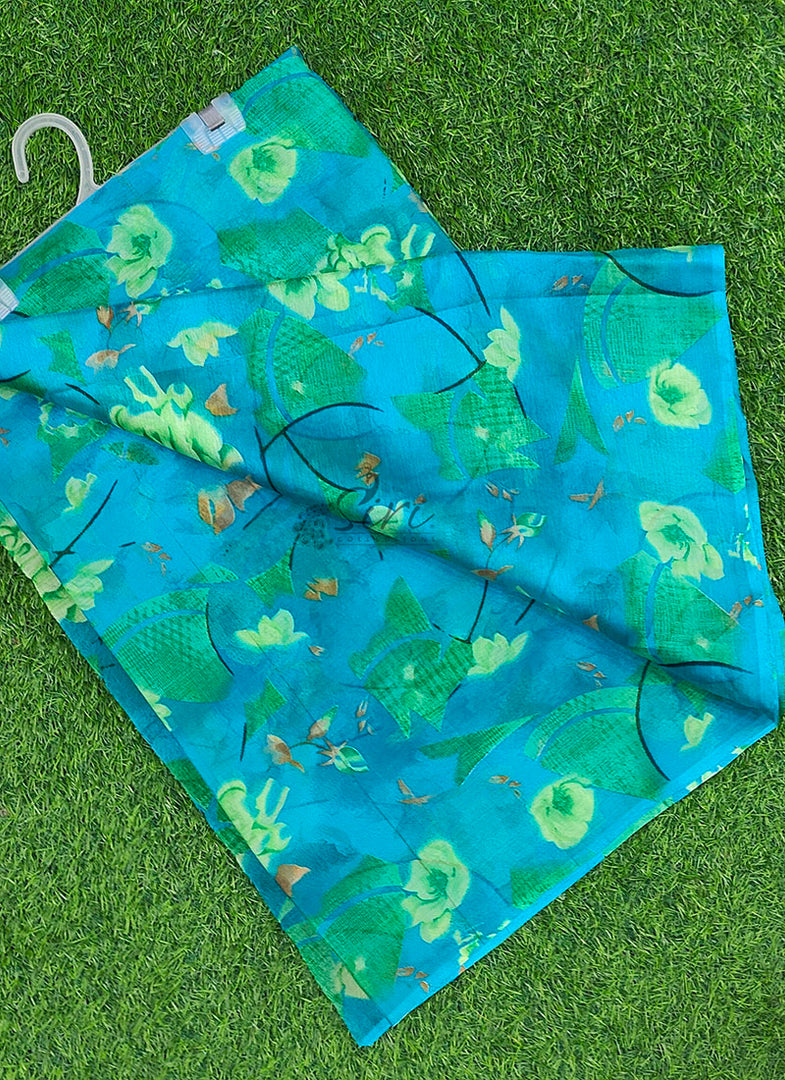 Exclusive Garden Vareli Printed Nara Chiffon Saree
