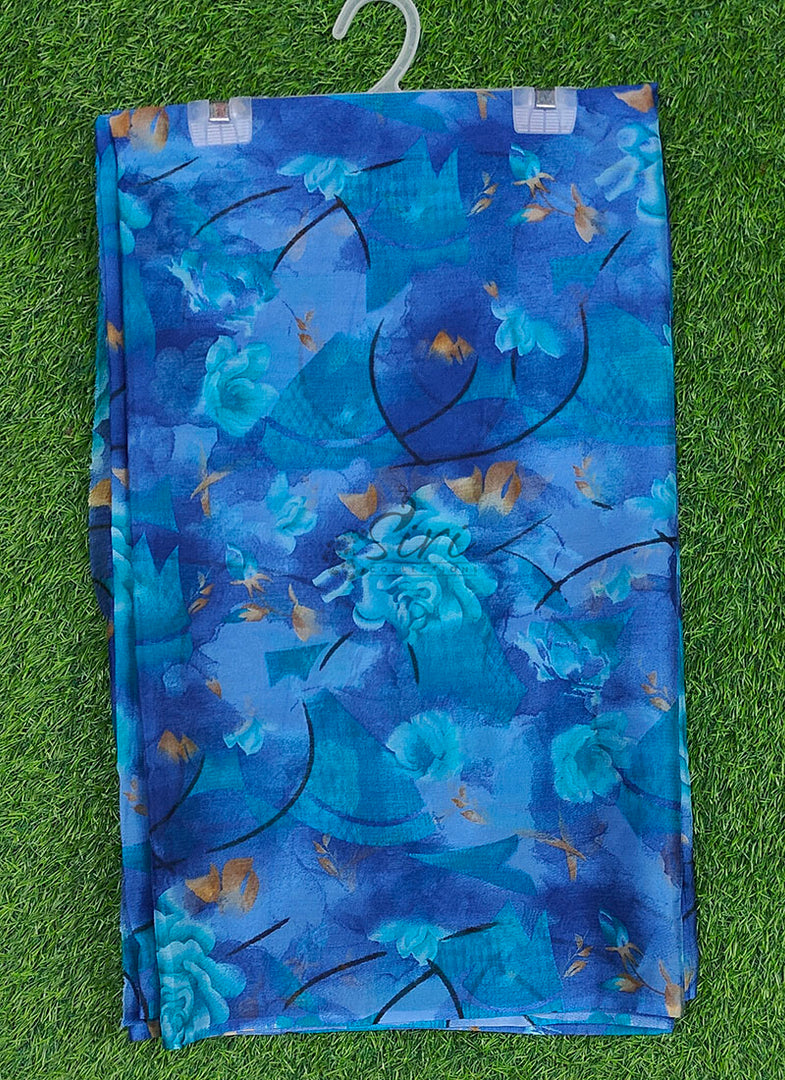 Exclusive Garden Vareli Printed Nara Chiffon Saree