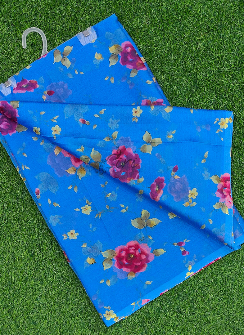 Exclusive Garden Vareli Printed Nara Chiffon Saree