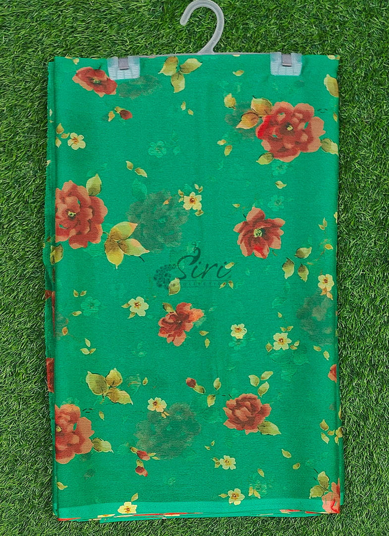 Exclusive Garden Vareli Printed Nara Chiffon Saree