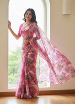 Load image into Gallery viewer, Exclusive Garden Vareli Printed Nara Chiffon Saree
