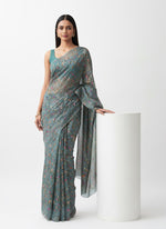 Load image into Gallery viewer, Latest Garden Vareli Printed Nara Chiffon Saree
