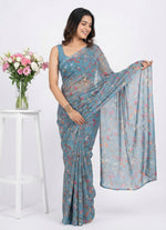 Load image into Gallery viewer, Latest Garden Vareli Printed Nara Chiffon Saree