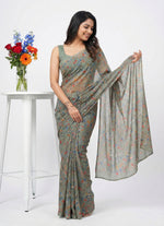 Load image into Gallery viewer, Latest Garden Vareli Printed Nara Chiffon Saree