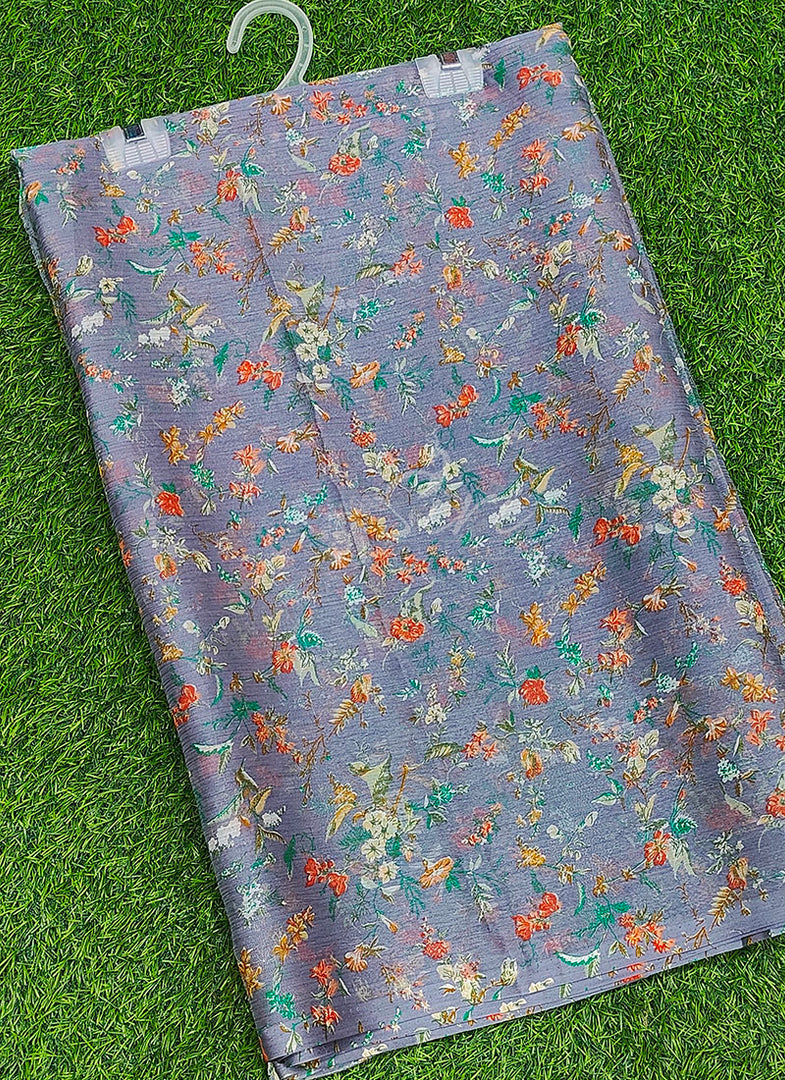 Latest Garden Vareli Printed Nara Chiffon Saree