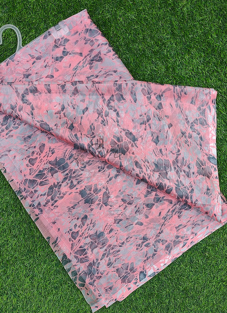 Exclusive Garden Vareli Printed Nara Chiffon Saree