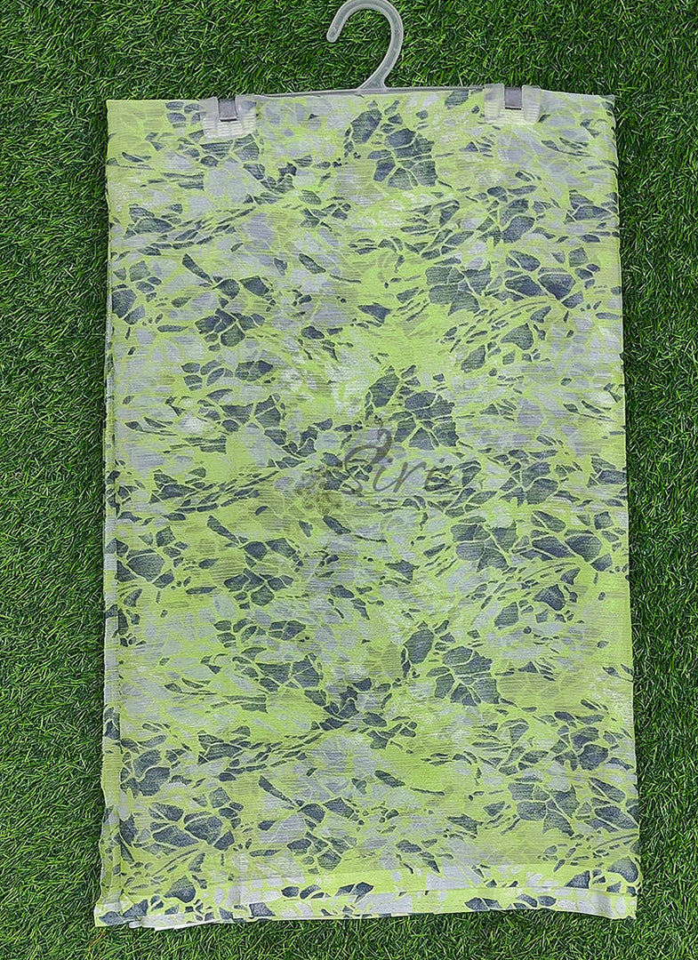Exclusive Garden Vareli Printed Nara Chiffon Saree