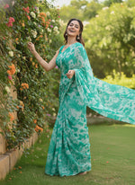 Load image into Gallery viewer, Latest Garden Vareli Printed Nara Chiffon Saree

