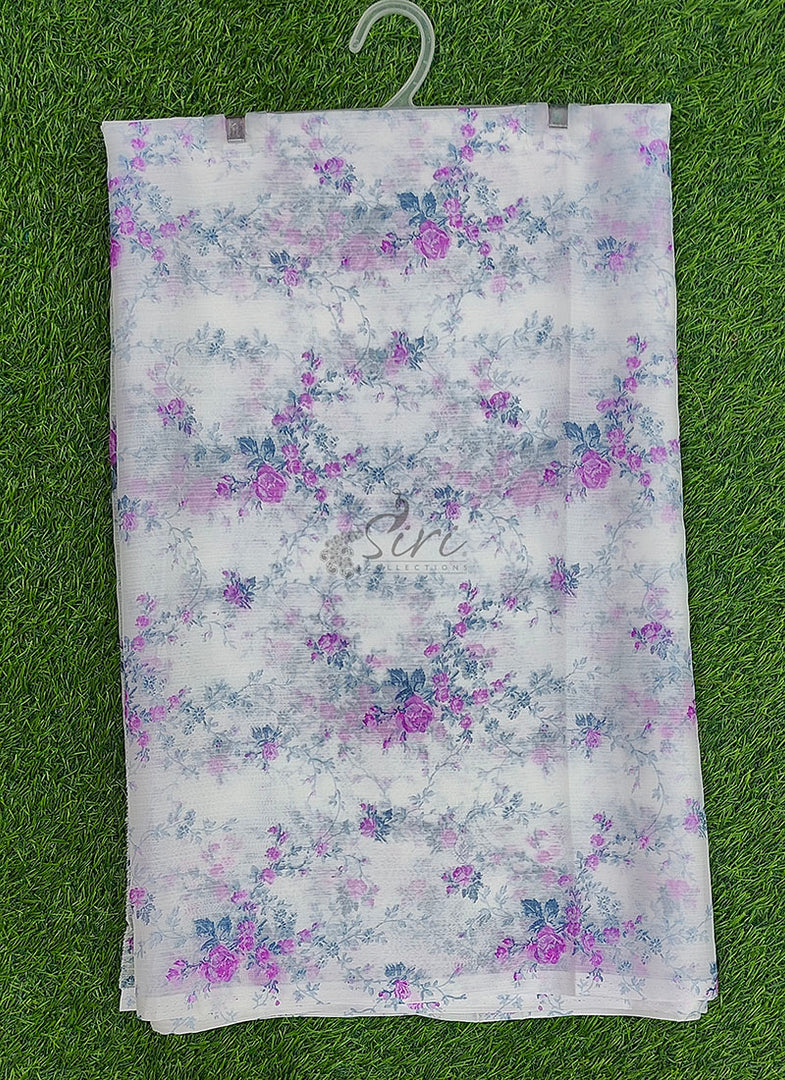 Beautiful Garden Vareli Printed Nara Chiffon Saree