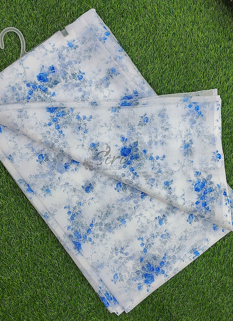 Beautiful Garden Vareli Printed Nara Chiffon Saree