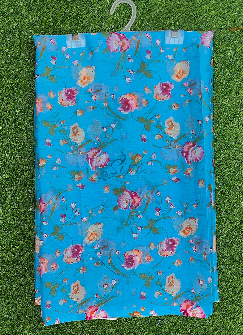 Latest Garden Vareli Printed Nara Chiffon Saree