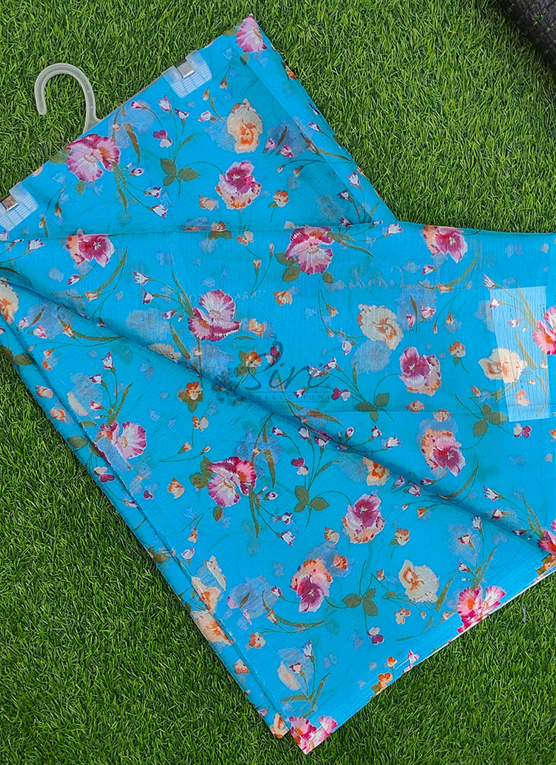 Latest Garden Vareli Printed Nara Chiffon Saree