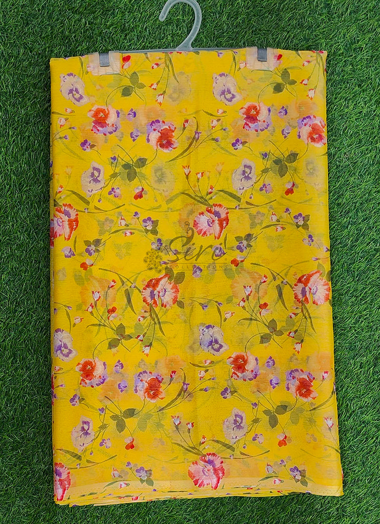 Latest Garden Vareli Printed Nara Chiffon Saree