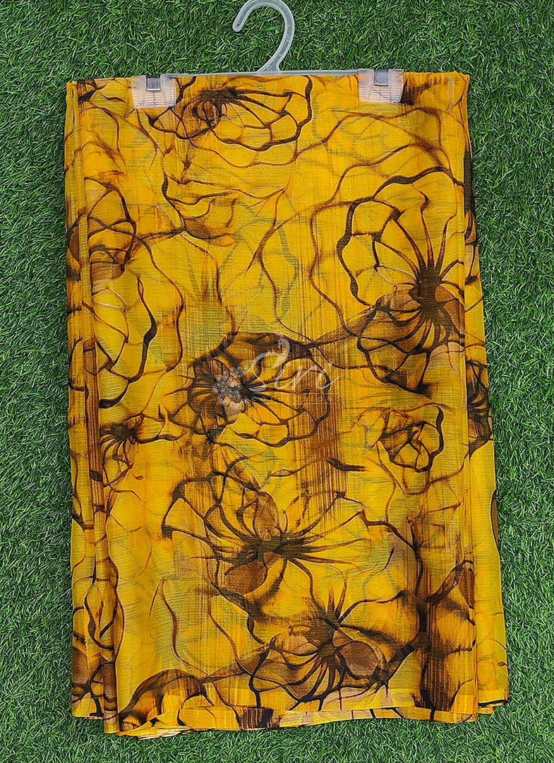 Latest Garden Vareli Printed Nara Chiffon Saree