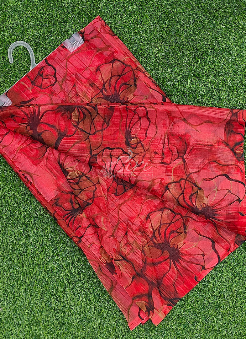 Latest Garden Vareli Printed Nara Chiffon Saree