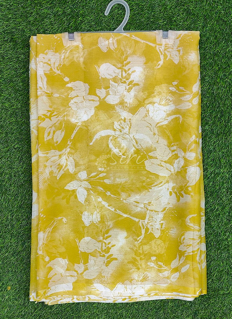 Latest Garden Vareli Printed Nara Chiffon Saree