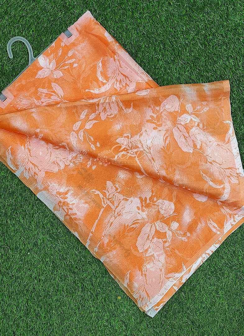 Latest Garden Vareli Printed Nara Chiffon Saree