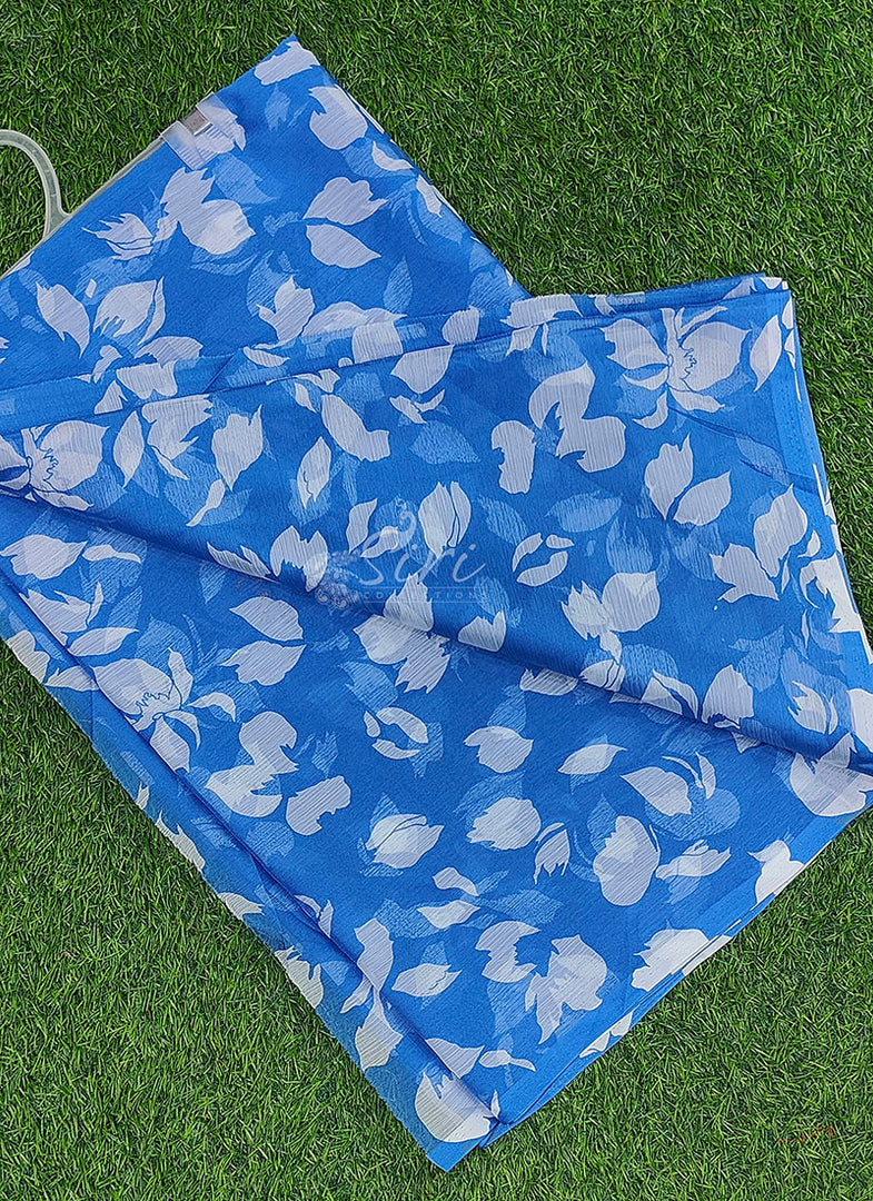 Latest Garden Vareli Printed Nara Chiffon Saree