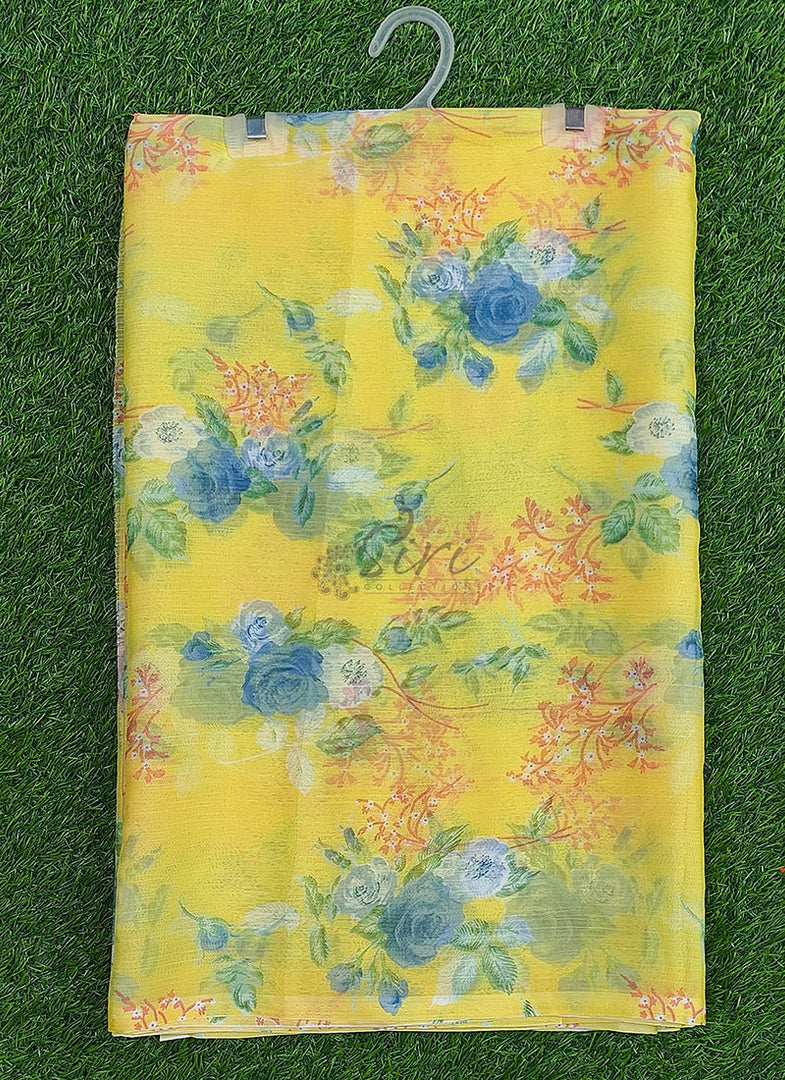 Beautiful Garden Vareli Printed Nara Chiffon Saree