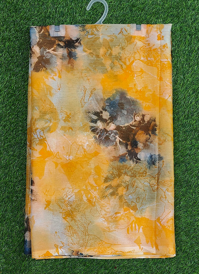 Beautiful Garden Vareli Printed Nara Chiffon Saree