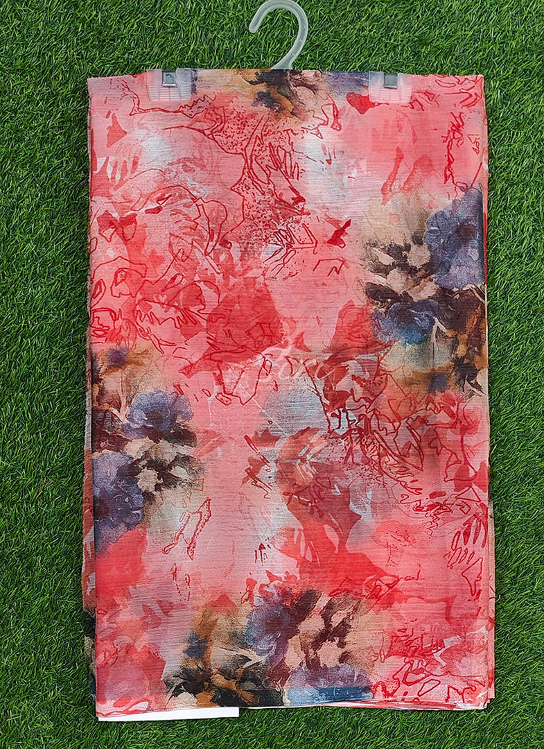 Beautiful Garden Vareli Printed Nara Chiffon Saree
