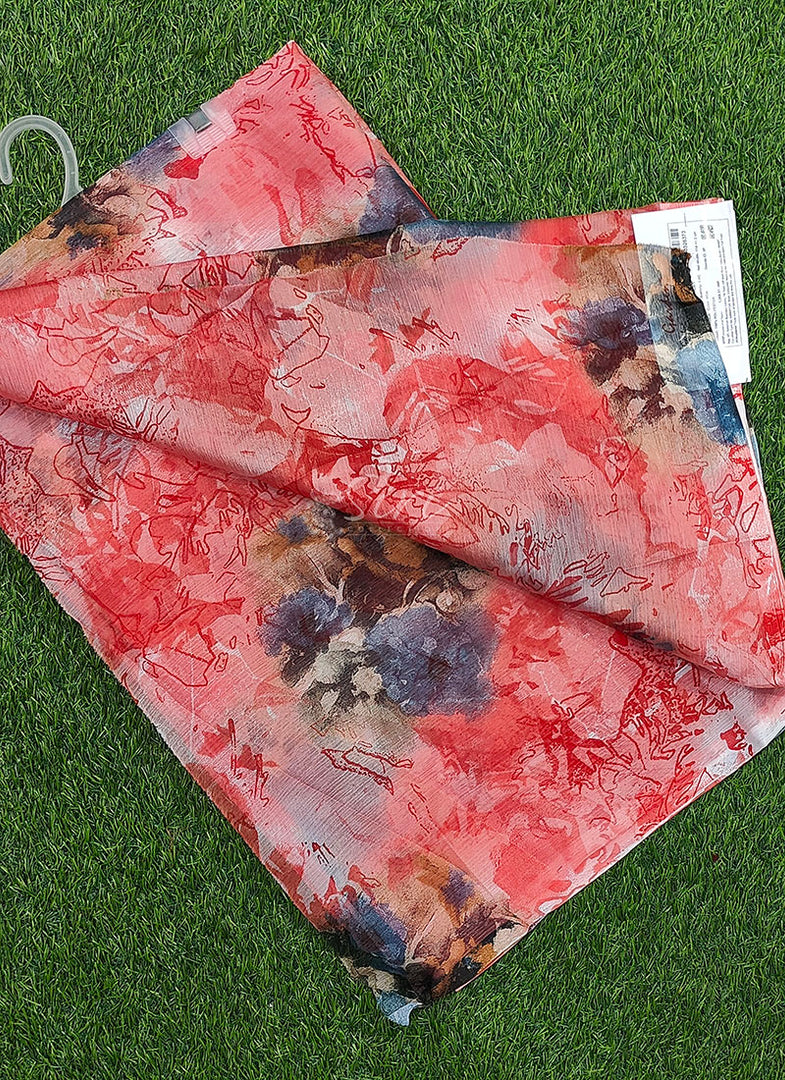 Beautiful Garden Vareli Printed Nara Chiffon Saree