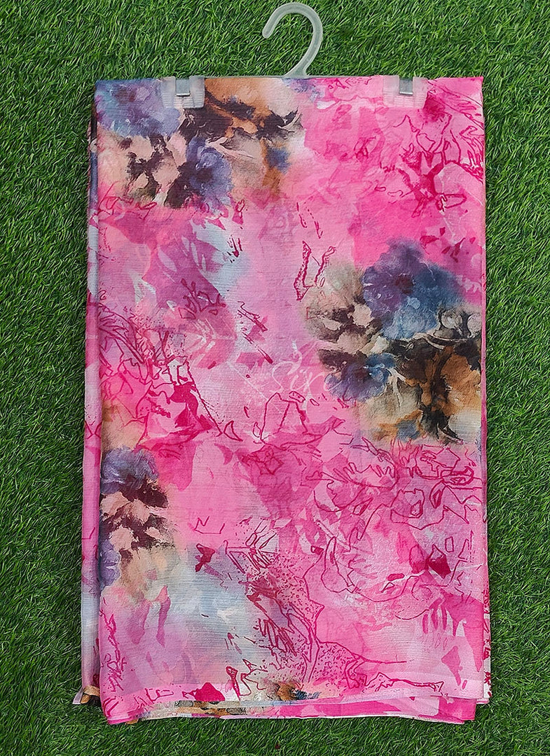 Beautiful Garden Vareli Printed Nara Chiffon Saree
