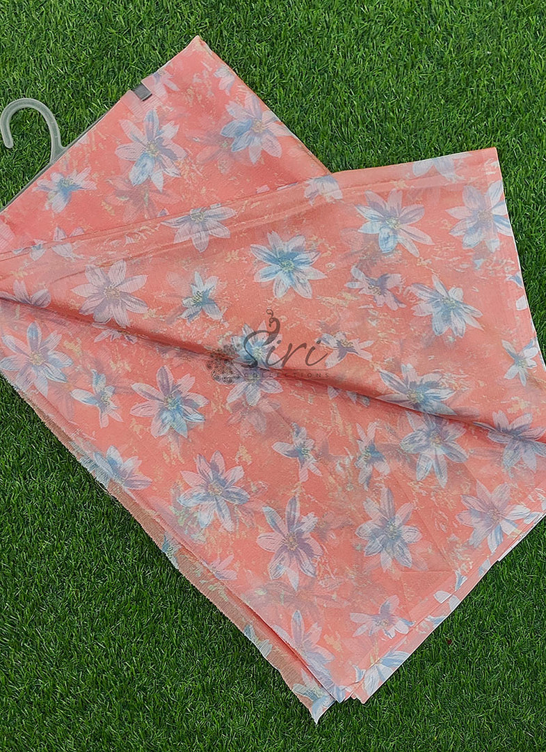 Beautiful Garden Vareli Printed Nara Chiffon Saree