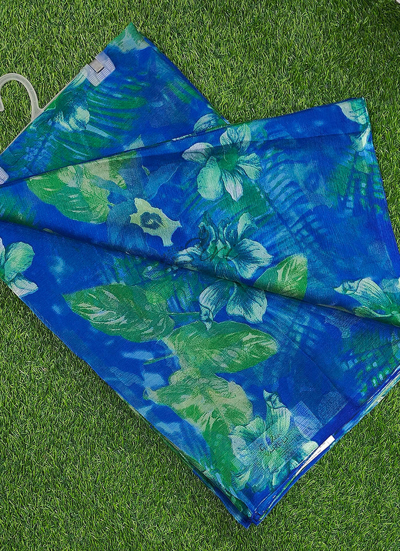 Beautiful Garden Vareli Printed Nara Chiffon Saree