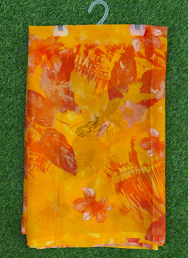 Beautiful Garden Vareli Printed Nara Chiffon Saree