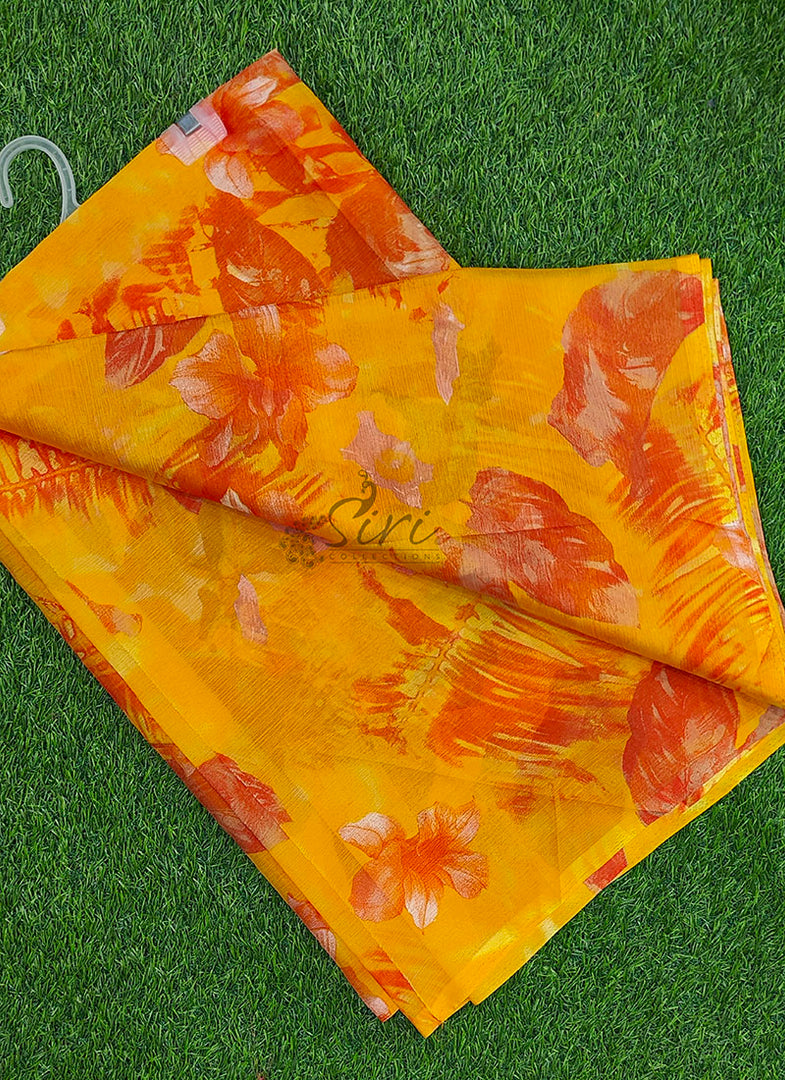 Beautiful Garden Vareli Printed Nara Chiffon Saree
