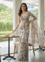 Load image into Gallery viewer, Latest Garden Vareli Printed Nara Chiffon Saree
