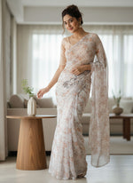 Load image into Gallery viewer, Latest Garden Vareli Printed Nara Chiffon Saree
