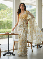 Load image into Gallery viewer, Latest Garden Vareli Printed Nara Chiffon Saree
