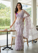 Load image into Gallery viewer, Latest Garden Vareli Printed Nara Chiffon Saree
