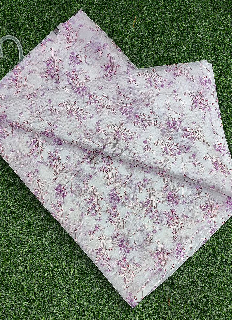 Latest Garden Vareli Printed Nara Chiffon Saree