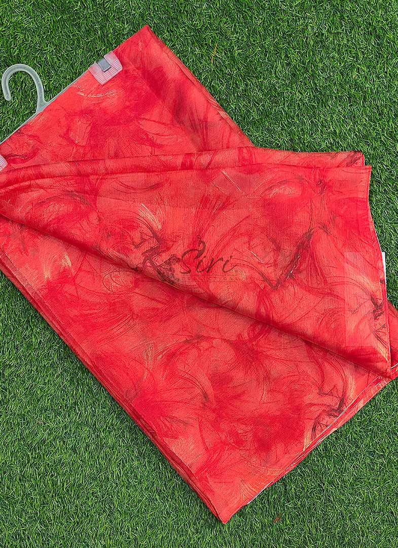Latest Garden Vareli Printed Nara Chiffon Saree