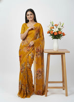 Load image into Gallery viewer, Beautiful Garden Vareli Printed Nara Chiffon Saree
