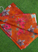 Load image into Gallery viewer, Beautiful Garden Vareli Printed Nara Chiffon Saree
