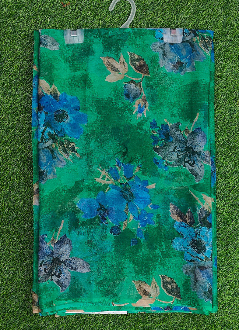 Beautiful Garden Vareli Printed Nara Chiffon Saree