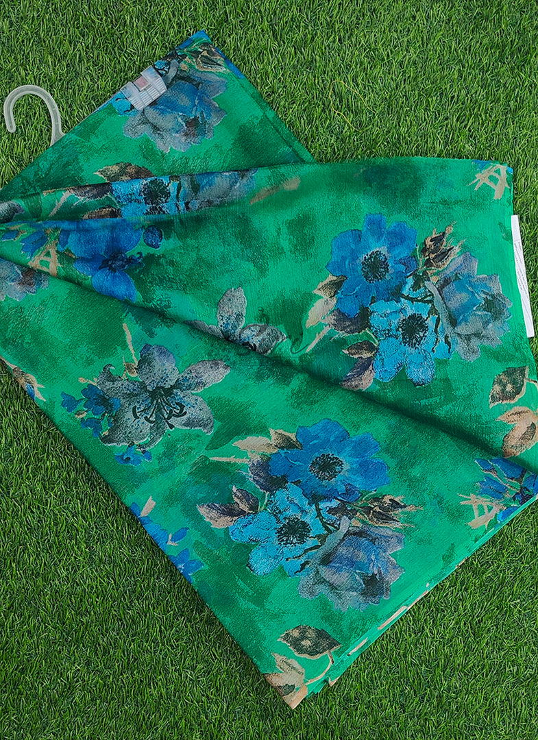 Beautiful Garden Vareli Printed Nara Chiffon Saree
