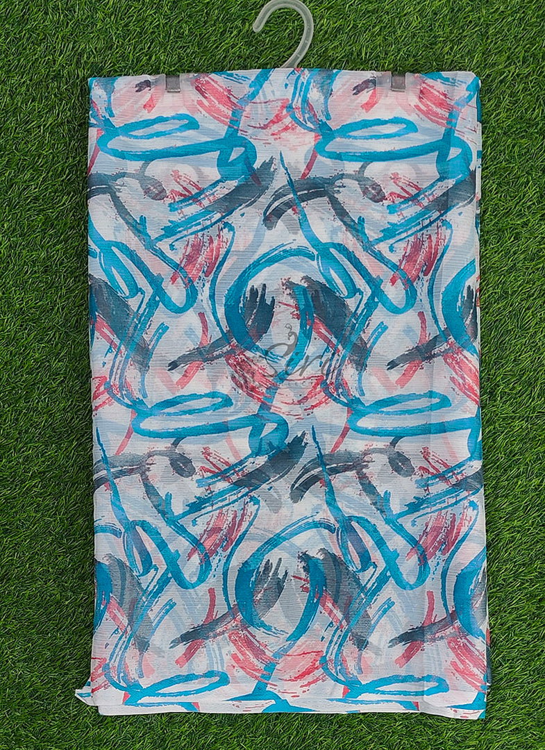 Beautiful Garden Vareli Printed Nara Chiffon Saree