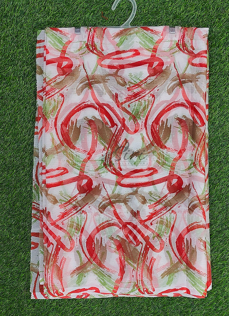 Beautiful Garden Vareli Printed Nara Chiffon Saree
