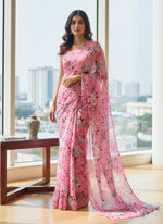 Load image into Gallery viewer, Beautiful Garden Vareli Printed Nara Chiffon Saree
