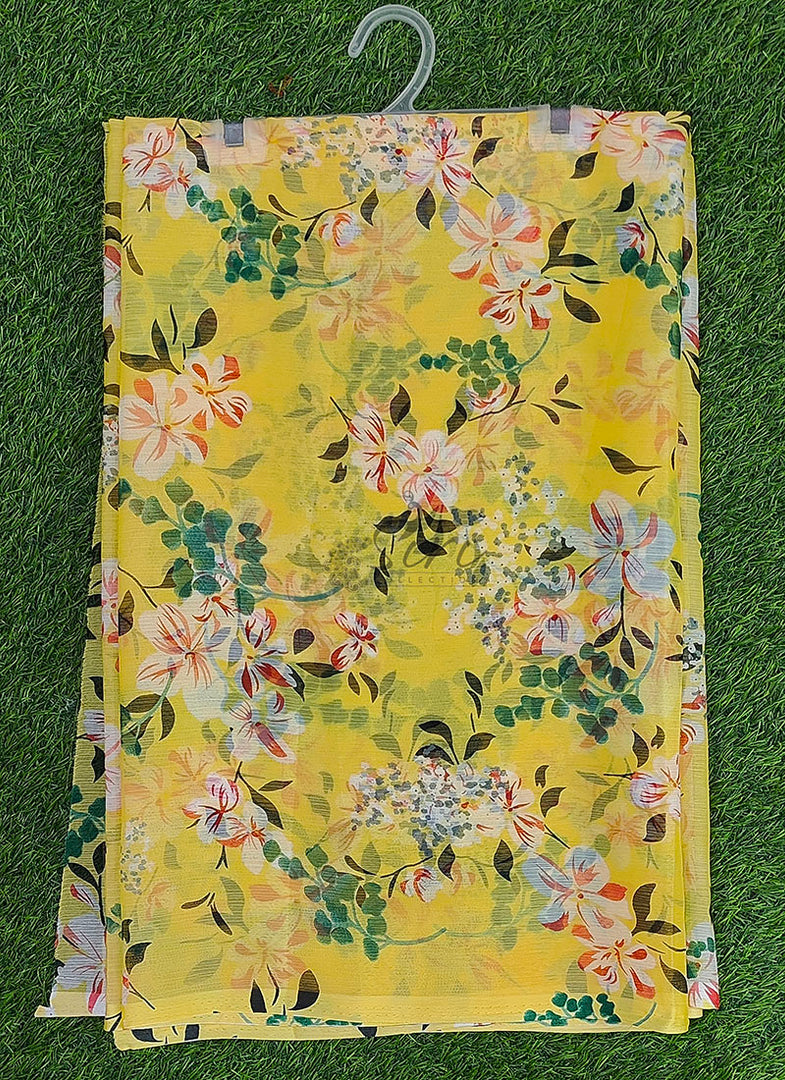 Beautiful Garden Vareli Printed Nara Chiffon Saree