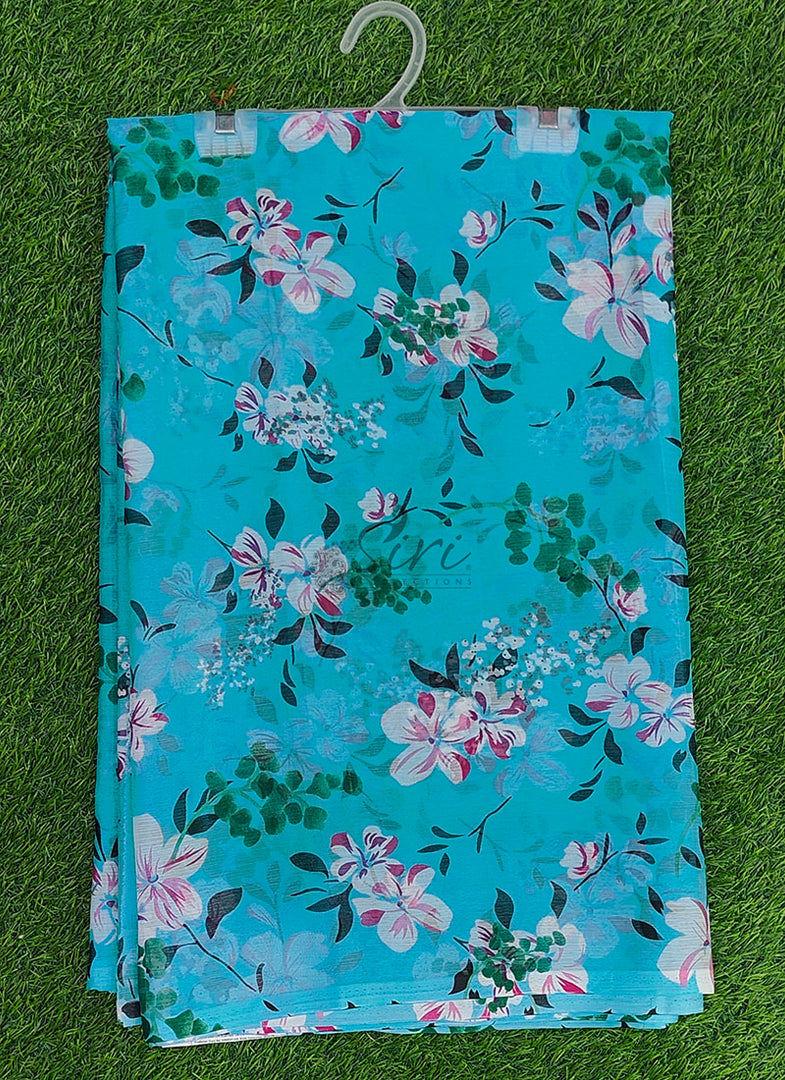 Beautiful Garden Vareli Printed Nara Chiffon Saree