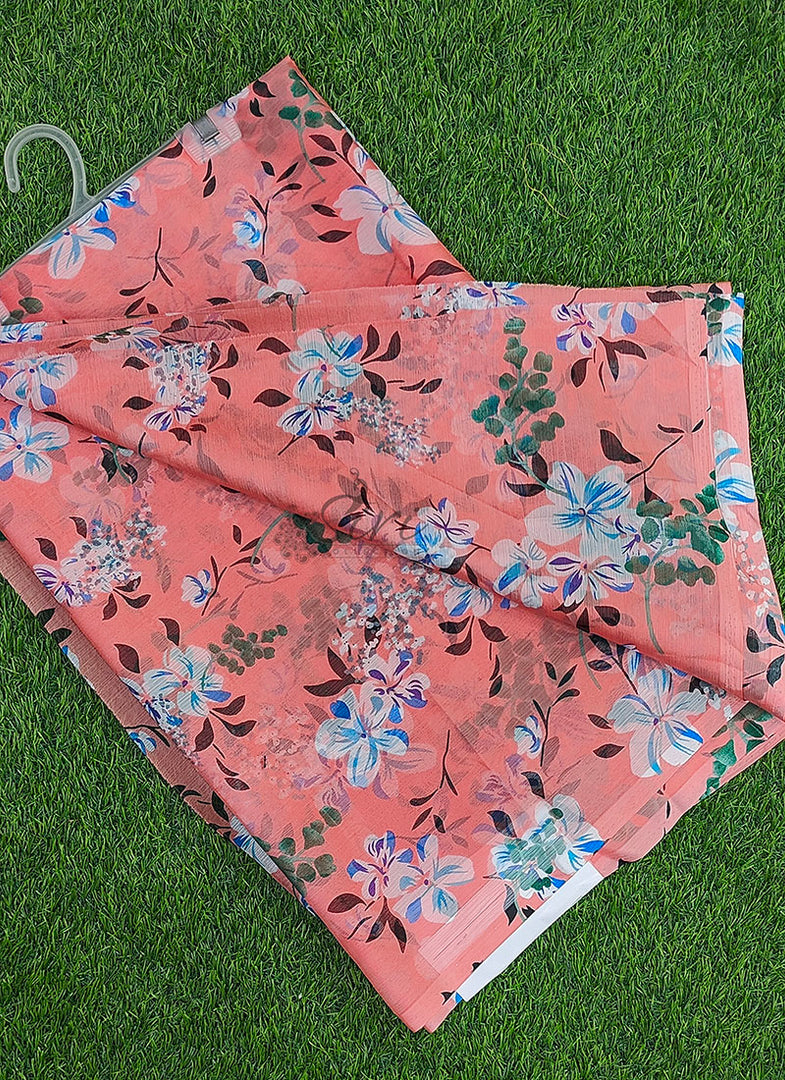 Beautiful Garden Vareli Printed Nara Chiffon Saree
