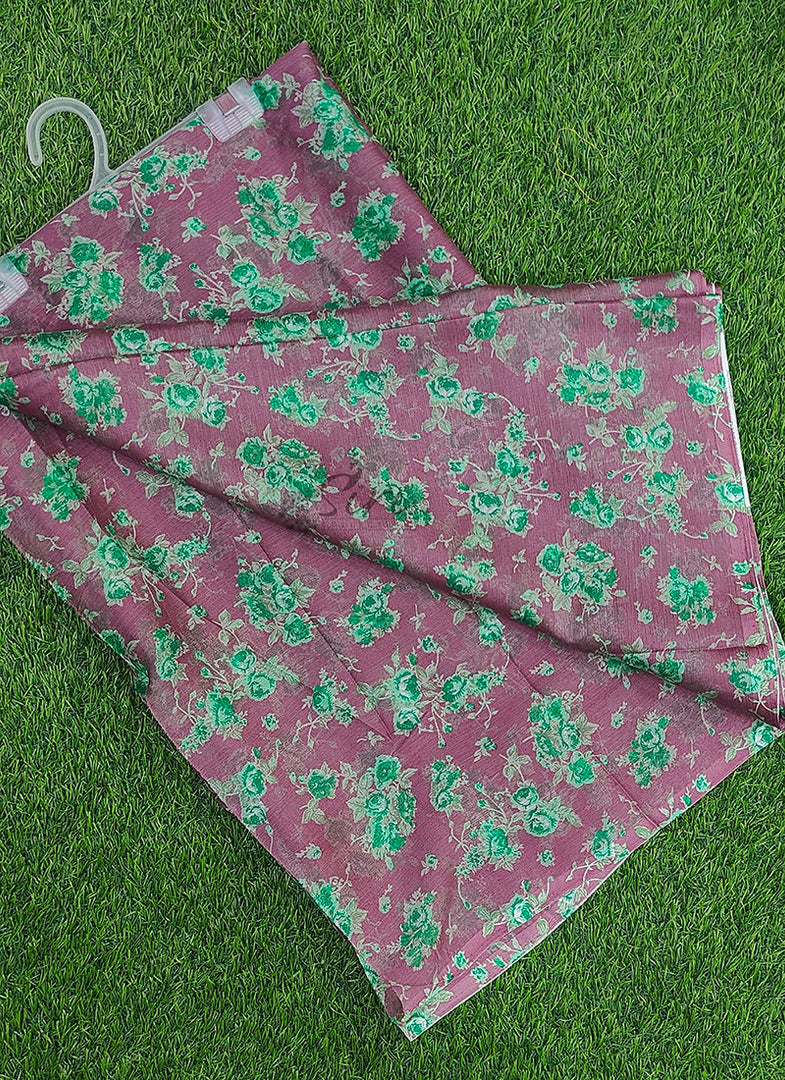 Latest Garden Vareli Printed Nara Chiffon Saree